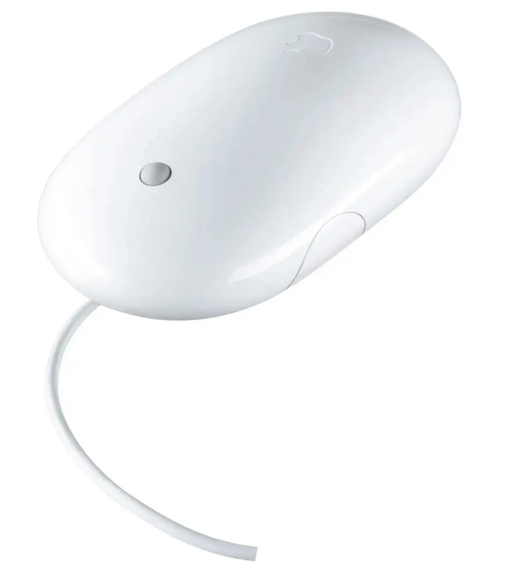 „Apple Mighty Mouse USB – refurbished Originalmaus mit Scrollball, Laser-Tracking und ergonomischem Design in Weiß“