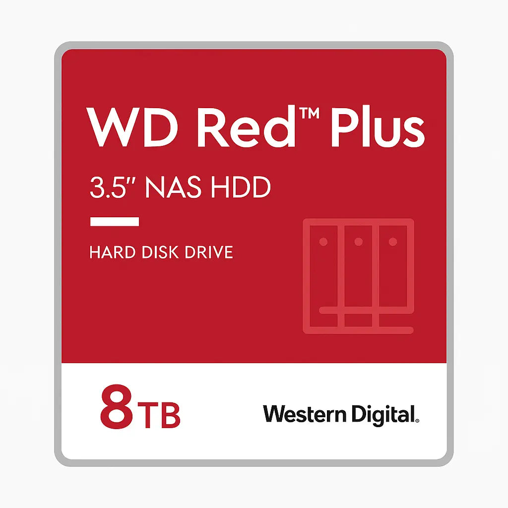 Western Digital Red 8TB WD80EFPX 3,5" Interne Festplatte – Die Perfekte Wahl für NAS-Systeme mit Höchster Zuverlässigkeit WESTERN DIGITAL